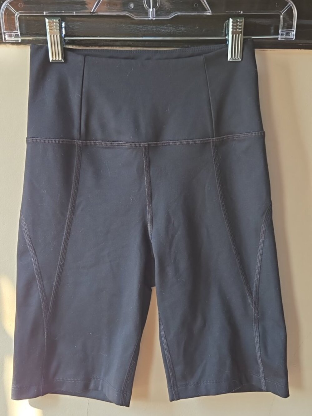 Girlfriend Collective - XS Black High-Waisted Bike Shorts